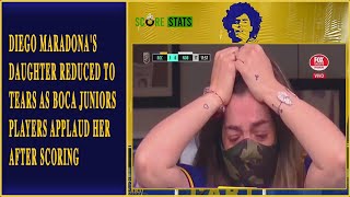 Maradona's Daughter In Tears Following Boca's Tribute To Her Father