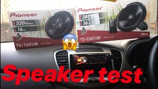 car speaker test | component speakers | pioneer | TS-C601IN | hyundai i10 |