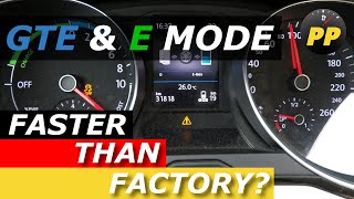 VW PASSAT GTE variant - ACCELERATION 0-100 Km/h (GTE & E MODE) 0-60 mph