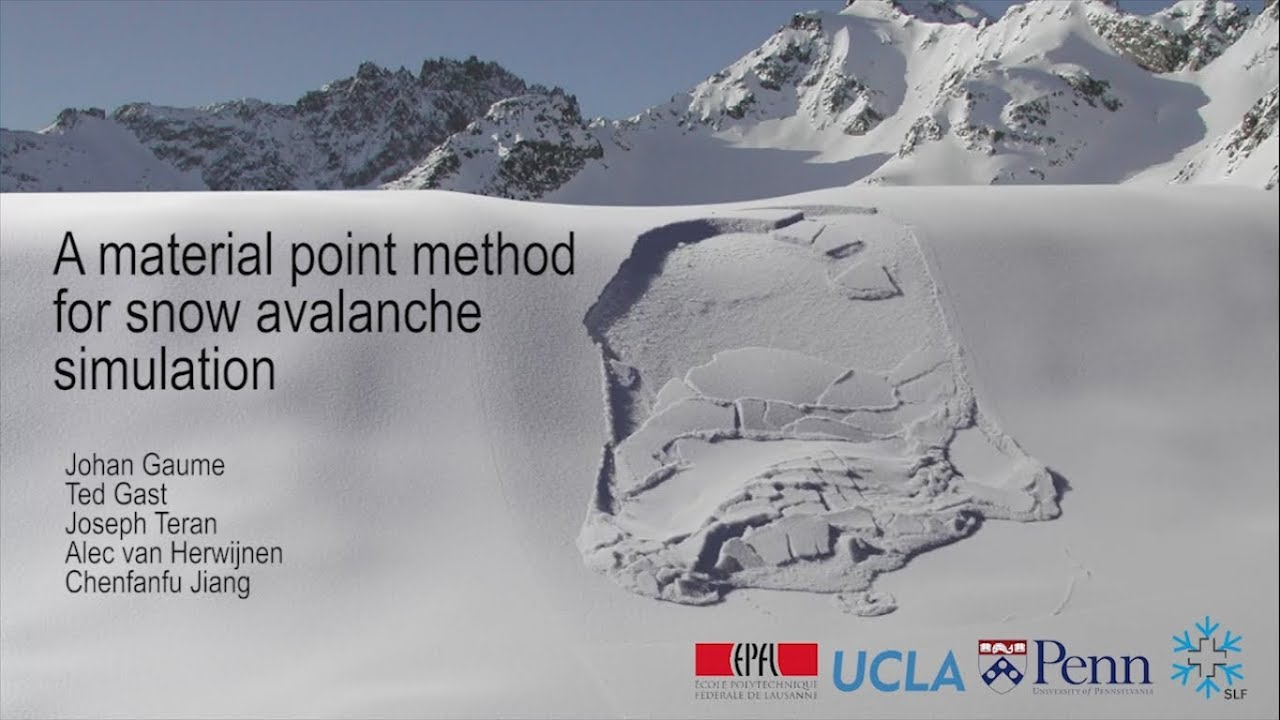 Snow Avalanche Simulations Using The Material Point Method Youtube