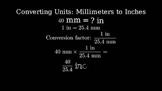 Convert 40 Millimeters to Inches