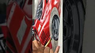 Ferrari F40 🏎 | Amazing Art | #shorts #viral