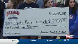 Seaman Middle School donates $5,000 to Topeka North Outreach