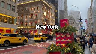 Christmas In New York City ✨ Manhattan Holiday Season 🎁 Walking Tour 4K