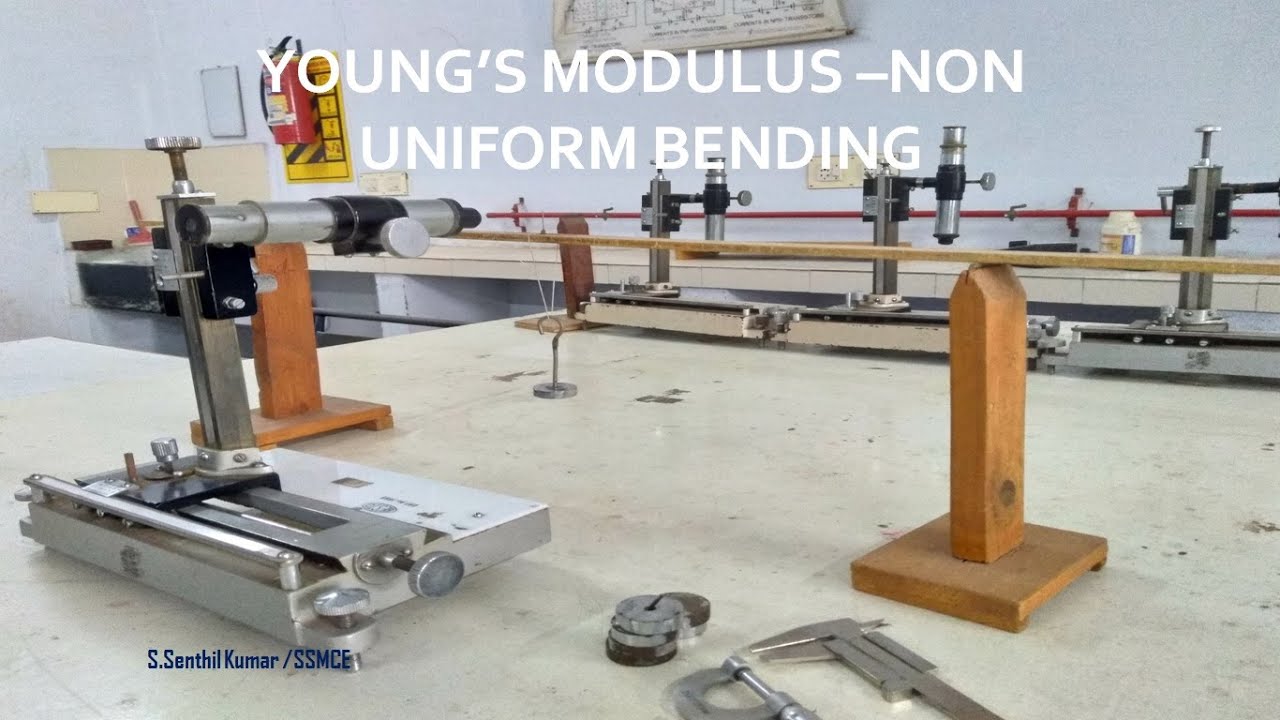 YOUNG'S MODULUS NON UNIFORM BENDING - YouTube