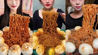 Chinese Mukbang:Spicy Noodles and Boiled Eggs