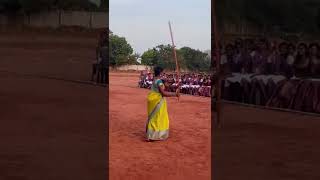 College girl silambam rotation