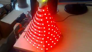 The MCQN Ltd and DefProc Cheerlights LED Christmas Tree in action