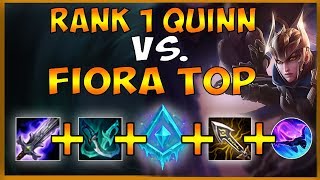 RANK 1 QUINN VS FIORA TOP IN HIGH ELO (BEST BUILD TO COUNTER HER) - League of Legends