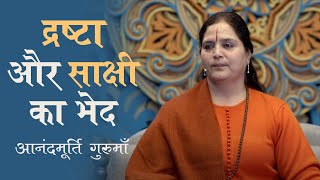 द्रष्टा और साक्षी का भेद | Drashta vs Sakshi | Anandmurti Gurumaa