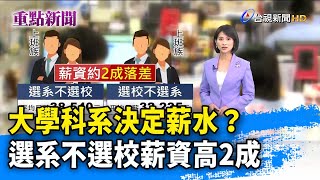 大學科系決定薪水？選系不選校薪資高2成【重點新聞】-20220728