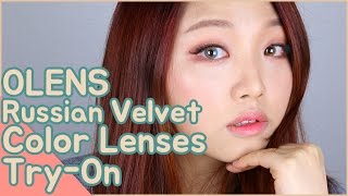 OLENS It's Real Russian Velvet Color Lens Try-On Review