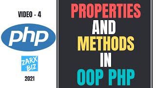 #4 Properties and methods in oop php | Object Oriented PHP Tutorial For Beginners