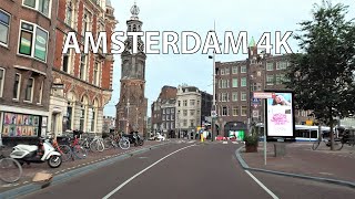 Driving Downtown - Amsterdam 4K - Morning Drive