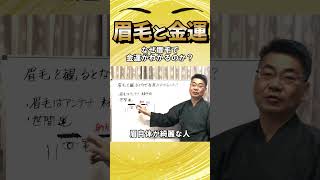 金運と眉毛の不思議な関係【人相】＃Shorts＃スピリチャル＃手相＃開運＃占い