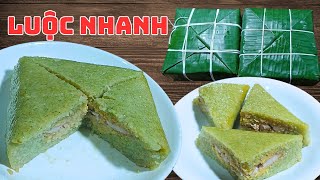 BÁNH CHƯNG gói bằng lá chuối luộc nhanh, đẹp và ngon.