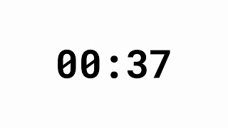 37 Second Countdown Timer - White Background