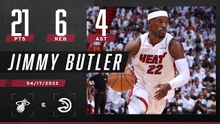 Jimmy Butler instrumental with 21 PTS in Heat’s Game 1 win vs. Hawks 🔥