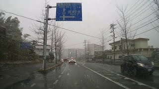 降雪、真冬の寒さ、車窓風景、2016/2/29