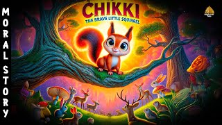 Chikki - The Brave Little Squirrel 🐿️💪| Golden Leaf Tales |  Moral Story