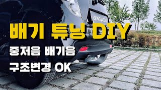 Medium-low emission tuning DIY structural change complete / end muffler self-replacement tuning