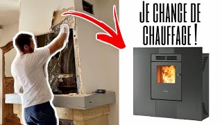 Je casse tout !😬 Démolition cheminée et remplacement par un poêle a pellets ! Brico seb