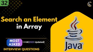 Linear Search in Java | Search an Element in Array|Java Coding for Beginners | Java coding Interview
