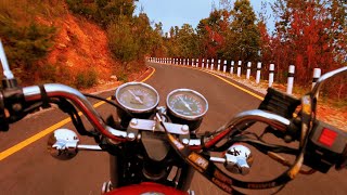 Sunset Cruise on a Mountain Road | Suzuki GN 125 - 1998 Made in Japan | Classic Motorcycle