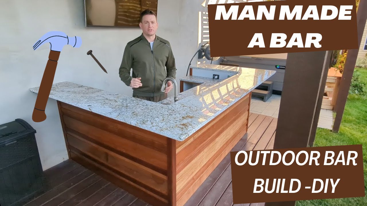 Man Made A Bar How To Build An Outdoor Bar Diy Youtube