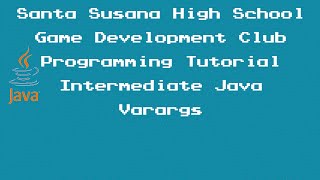 Programming Tutorial 39 - Intermediate Java - 13 - Varargs