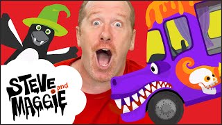 Halloween Ice Cream Van for Kids with Steve and Maggie | Halloween Pirate Ship | Wow English TV