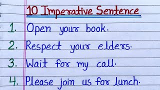 imperative sentence 10 examples | imperative sentence example | example of imperative sentence