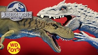 Jurassic World  Indominus Rex Vs Thrasher T-Rex Dino Battles Dinosaurs  By WD Toys