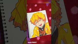 ⚡Zenitsu drawing ⚡ - 鬼滅の刃 - rate 1 - 100 - #viral #anime #drawing #subscribe #trending #shortfeed