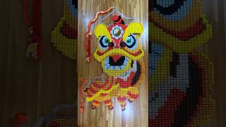 LION DANCE in 8,000 dominoes! #shorts