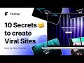 Framer Tutorial: Coolest Background Animations || My Top 10 Secrets to Create Trending Web Designs!