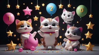 Comptons les Chats et les Étoiles : Chanson Amusante d'Addition | Chanson Éducative pour Enfants