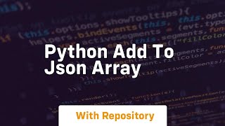 python add to json array
