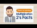 multiplication flashcards 2 s facts elementary math with mr. j