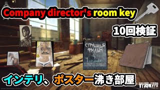 Tarkov] Custom new key Company director's room key 10 times verified Poster, room for intellectuals