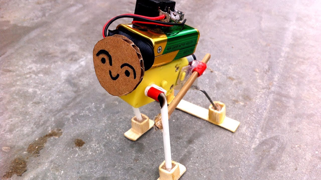 How To Make Robot At Home With Dc Motor | DC Motor DIY Robot - YouTube