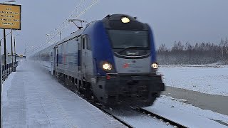 EU160-015 + IC SAN do Warszawy Wschodniej, mija p.o. Tarnowska Wola 15.01.2025