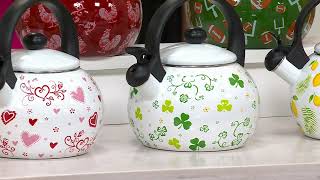 Temp-tations 2.3-qt Seasonal Enamel on Steel Kettle on QVC