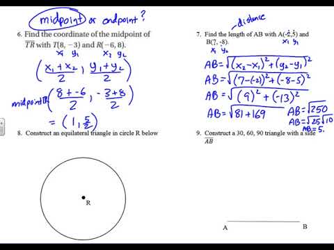 Geometry Midterm Review 1 - YouTube