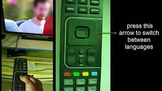 how to change tv channel audio language from english to tamil, hindi in Airtel d