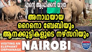 നെയ്റോബി: അനാഥയായ റൈനൊ  ബേബിയും ആനക്കുട്ടികളുടെ നഴ്സറിയും |  RAHA - Rhino calf \u0026 Nairobi Nursery