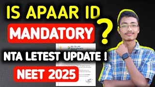 📢 IS APAAR ID MANDATORY FOR NEET 2025 ? 🚨 BIG UPDATE IN NEET 2025 | JAYA ACADEMY