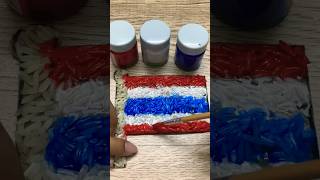 ระบายสีธงประเทศไทยด้วยข้าว Thailand 🇹🇭 #ศิลปะ #ระบายสี #ดีไอวาย #diy