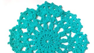 किरोसिया से थालपोश बनाना सीखें Crochet Thalposh / Woolen Rumal / Doily / Sousplat Thalpos / Placemat