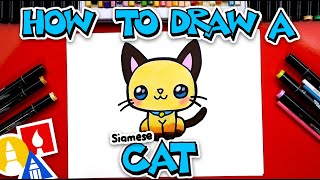 How To Draw A Cartoon Siamese Cat